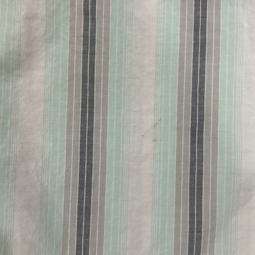 The North Face Mens Short Sleeve Button Up Shirt Striped green/gray w/pocket